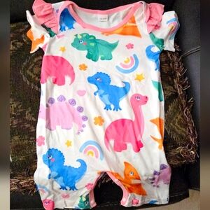 Colorful Dinosaur Baby Romper 18-24 Months Size Nwot